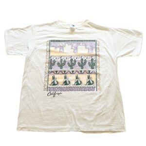 Vintage California Desert Cactus T-Shirt Single Stitch King Faded Size M Tee